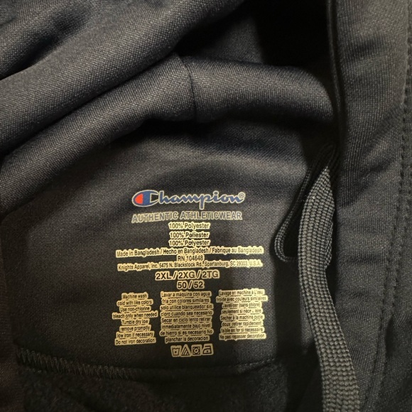 Seattle Kraken Sweatshirt - Men’s XL/2XL - Navy Blue Pullover Hoodie - Champion - Picture 5 of 6